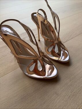 Sophia Webster Rose Gold Butterfly High-Heel Sandals